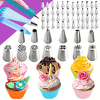 492 Piece Cake Decorating Set with Rotating Turntable Piping Tips & Reusable Piping Bags - Complete Professional Baking Kit for Home Bakers