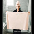 Microfiber Hair Towel Wrap for Women Super Absorbent Quick Dry Anti-Frizz Turban – Large 27.5"x39.4" for Curly Long Short Wet Hair | Pink