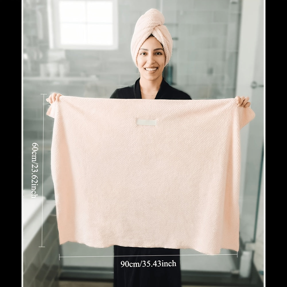 Microfiber Hair Towel Wrap for Women Super Absorbent Quick Dry Anti-Frizz Turban – Large 27.5"x39.4" for Curly Long Short Wet Hair | Pink
