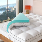 4 Inch Gel Memory Foam Mattress Topper | Dual Layer 2" Gel Foam + 2" Pillow Top, Removable Washable Cover, 8-21" Deep Pocket – Twin, Twin XL, Full, Queen
