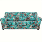 Boho Floral Sofa Slipcover Set with Separate Seat Cushion Covers – Washable Stretch Couch Cover for Armchair Loveseat Sofa, Drawstring Fit, Pet Friendly, 6 Colors