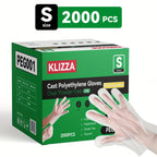Disposable Food Grade Gloves 2000pcs Bulk Case – CPE Powder-Free Latex-Free Thick Non-Slip Kitchen Gloves for Cooking, Food Prep, Baking & Catering – Sizes S/M/L/XL