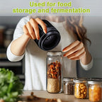Electric Vacuum Mason Jar Sealing Kit with Lids for Wide Mouth & Regular Mouth Jars Food Preservation Vacuum Sealer