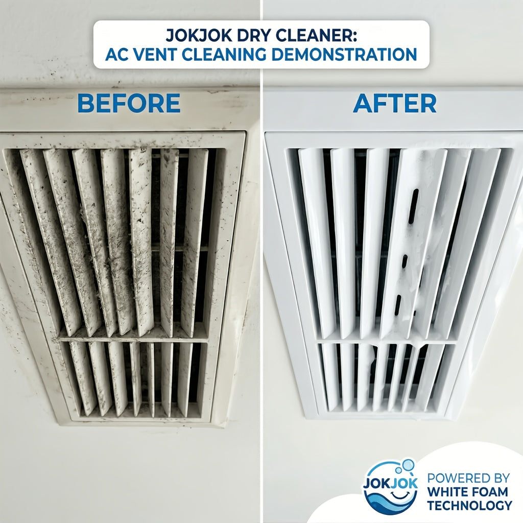Air Conditioner Foam Cleaner No Disassembly 60ml for Central AC Vent Coil Internal System Dissolves Dirt Dust Mold Works on RV Window Mini-Split AC Units
