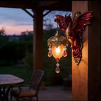 Fire Dragon Wall Sconce Night Light – Fantasy Room Decor with Warm Orange-Red Gradient Flame Scales & Dragon Claw, Fairy Light for Bedroom, Hotel & Restaurant