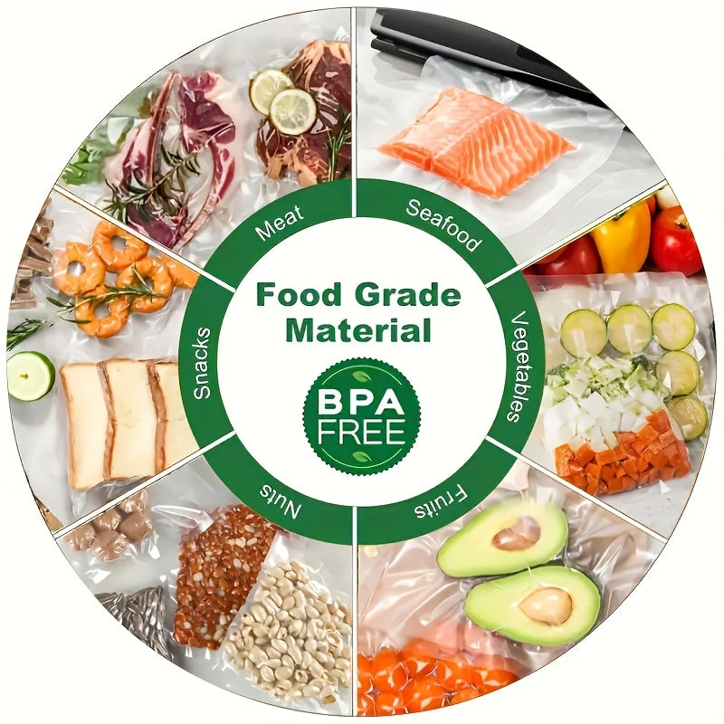 Vacuum Sealer Bags 500pcs BPA-Free Food Storage Bags 7 Sizes – Co-Extruded Reusable Vacuum Seal Bags Compatible with Most Vacuum Sealers