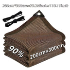 Anti-UV Sunshade Net for Garden, Greenhouse, Pergola & Terrace – Durable Sun Protection Shade Cloth for Plants & Outdoor Spaces | Brown & Black, Multiple Sizes