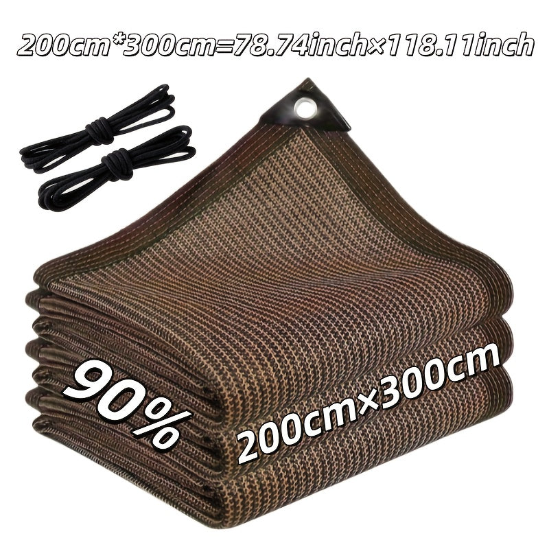 Anti-UV Sunshade Net for Garden, Greenhouse, Pergola & Terrace – Durable Sun Protection Shade Cloth for Plants & Outdoor Spaces | Brown & Black, Multiple Sizes