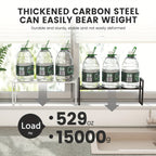 Narrow Tall Shelf Organizer for Kitchen, Windowsill & Bathroom – Stackable Thin Shelves for Narrow Spaces | Scalable Countertop Rack & Window Plant Stand | Black & White