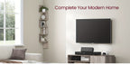 5-Tier Corner Floating Shelf Wall Mount Space-Saving Display Organizer Storage Rack for Bedroom Living Room 7.9x7.9x49.6 Inch Black White Brown