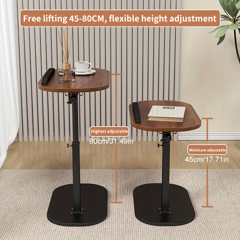 Adjustable Rolling Laptop Desk Mobile Side Table Folding Computer Workstation Home Office Sofa Bedside Coffee Table Mother's Day Gift