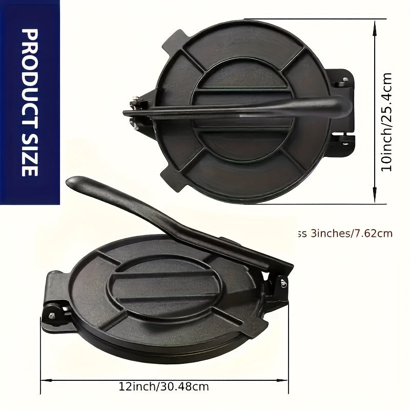 Tortilla Press 6.5" & 8" Professional Dough Press for Tortillas, Roti, Quesadillas & Dumplings – Heavy-Duty Tortilla Maker & Dumpling Mold for Home & Restaurant Use