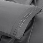 Brushed Microfiber Bed Sheet Set 6 Piece with Embroidered Pillowcases - Hotel Luxury Deep Pocket 16 Inch, Soft Breathable All Season, 24 Colors, Twin Twin XL Full Queen King Cal King