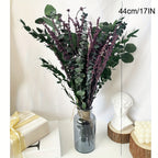 Dried Eucalyptus & Lavender Stems 60+ Pcs – 17" Silver Dollar Eucalyptus Shower Hanging Bundle, Fragrant Preserved Florals for Bathroom, Home & Bedroom Decor, Boho Vase Filler & Aromatherapy Gift