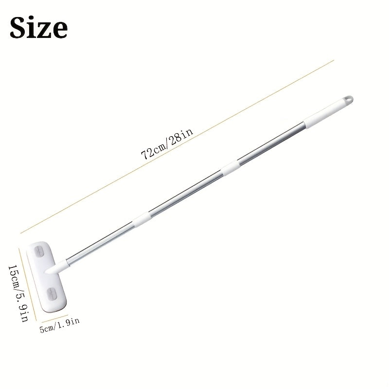 Window Cleaning Brush with Extendable Handle Screen Cleaner Reusable Pet Hair Remover Household Door Window Scrubber for Bathroom Kitchen Bedroom Living Room Portable Multi-Use Home Cleaning Tool