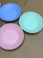 Colorful Wheat Straw Dining Plates 10-Pack – Anti-Drop Reusable Plates, Dishwasher & Microwave Safe for Home & Kitchen