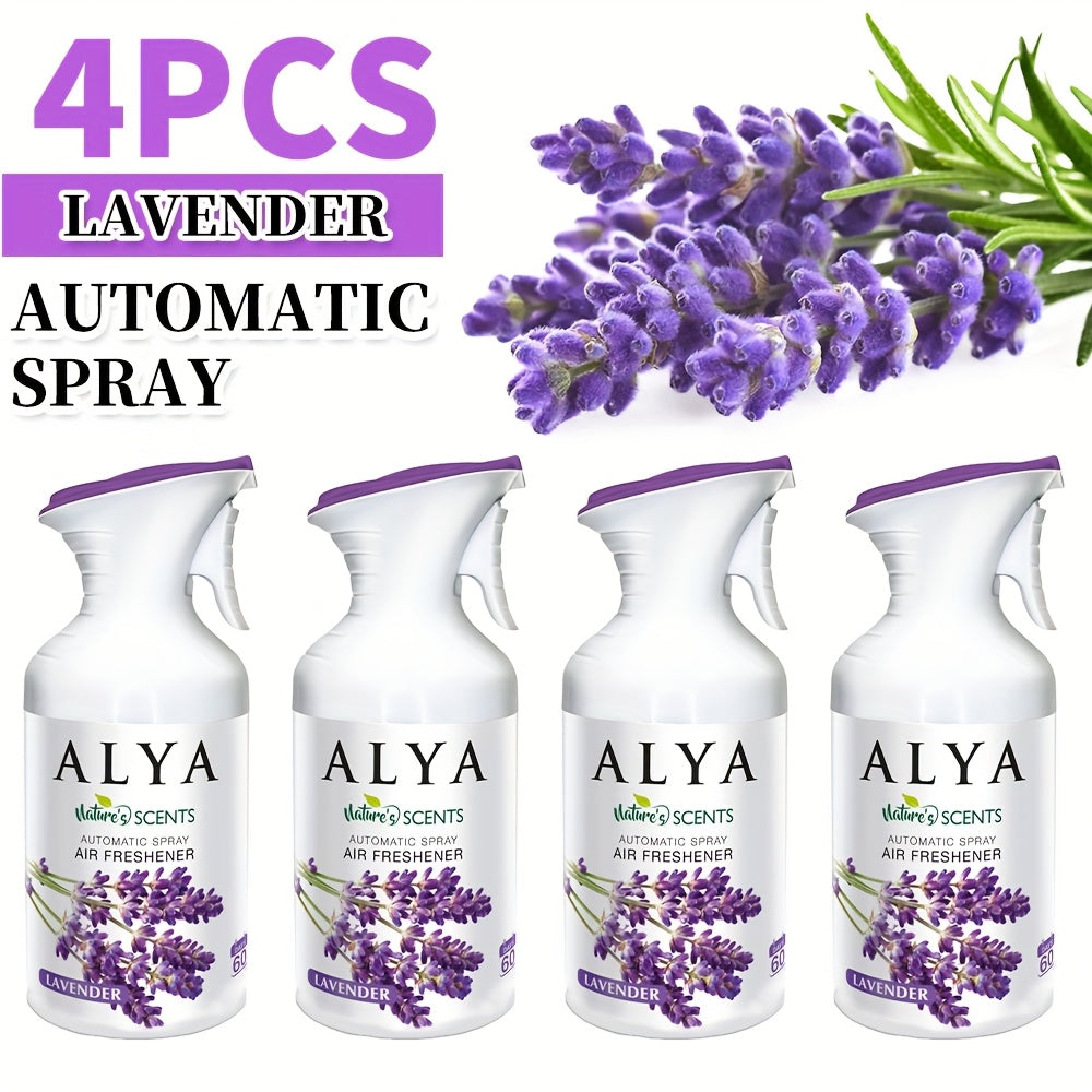 6-Scent Automatic Air Freshener Refills 8.45 oz – Lavender, Vanilla, Cool Linen, Ocean, Magnolia & Mixed Berries Odor Eliminator Spray for Home Bathroom Car Office Closet, 1pc or 4-Pack