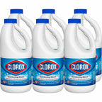 Clorox Regular Bleach with CloroMax 43oz – 6-Pack Carton, Disinfecting Stain Remover for Home, Restaurant & Commercial Use