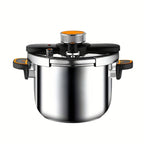 Stainless Steel Pressure Cooker Fast Cooking with One-Touch Locking Lid, Safety Valve & Pressure Gauge – Induction & Gas Compatible for Indoor Outdoor Use