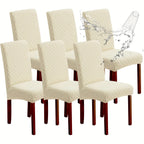 Dining Chair Covers Set of 4 6 Stretch Jacquard Slipcovers - Removable Washable Chair Protectors for Kitchen Parsons Dining Room Chairs