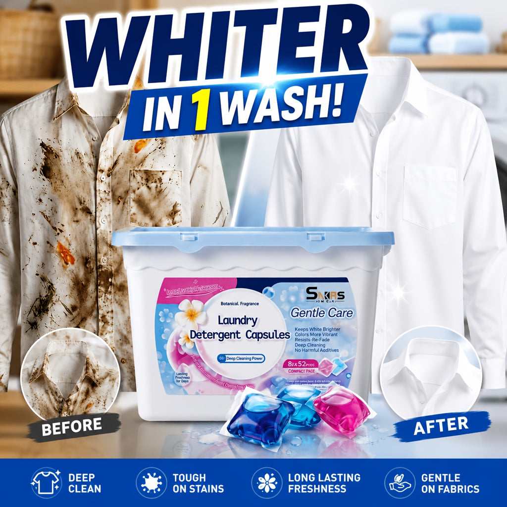 Ultra Oxi Laundry Detergent Pods 52 Count, 8X More Cleaning Power with Built-In Pre-Treater for Tough Stains, HE Compatible Concentrated Laundry Pods for Whites & Colors