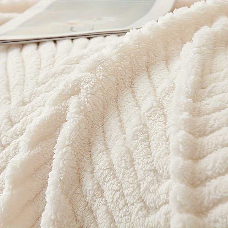 Plush Thickened Non-Slip Sofa Cover & Throw Blanket, Pet-Friendly Sofa Cushion Protector for Living Room, Bedroom & Office, 4 Sizes from 71x71 to 71x134 Inch, White Khaki Grey