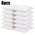 Square Cushion Inserts 8 Pack – Hollowfiber Filled Deep Fill Pillow Pads, 400g Each, Cozy Fluffy Plump Inner Inserts for Sofa, Bed & Home, 18x18 or 20x20 Inch
