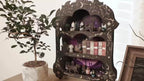Wooden Floating Wall Shelf Crystal Display Shelf Rock Gem Stone Organizer Essential Oil Holder Wicca Spiritual Meditation Decor Gift