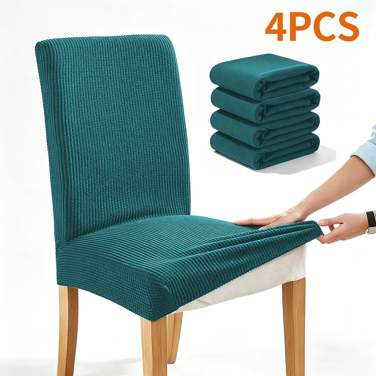 Dining Chair Covers 4/6pcs Set Washable Pet Friendly Dirt & Wear Resistant – Versatile Stretch Slipcovers for Home & Restaurant Seating, 12 Colors