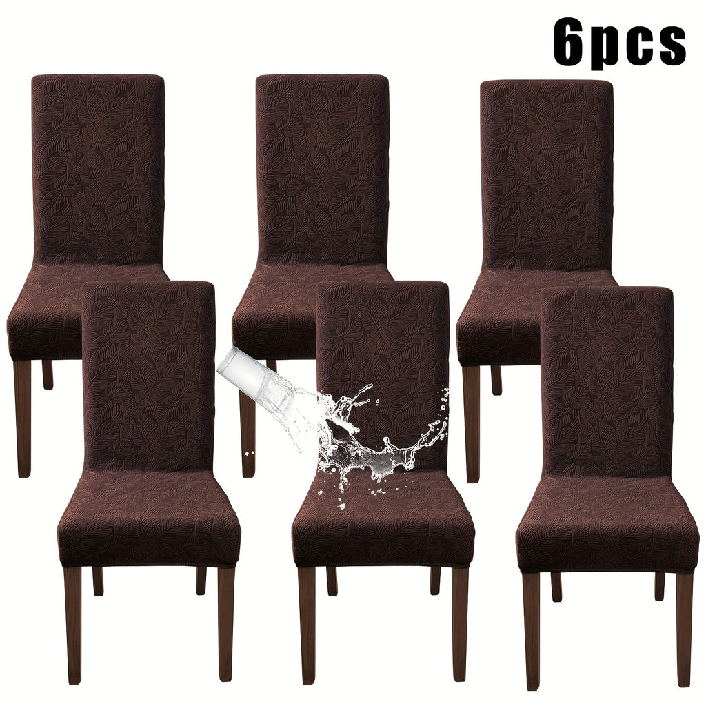 Dining Chair Covers 4/6pcs – Plant Print Stretch Parsons Chair Slipcovers 90% Polyester Elastic Band All-in-One Seat & Back Protector, Vintage Elegant Style for Kitchen Wedding Mother's Day Gift
