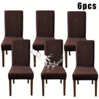 Dining Chair Covers 4/6pcs – Plant Print Stretch Parsons Chair Slipcovers 90% Polyester Elastic Band All-in-One Seat & Back Protector, Vintage Elegant Style for Kitchen Wedding Mother's Day Gift