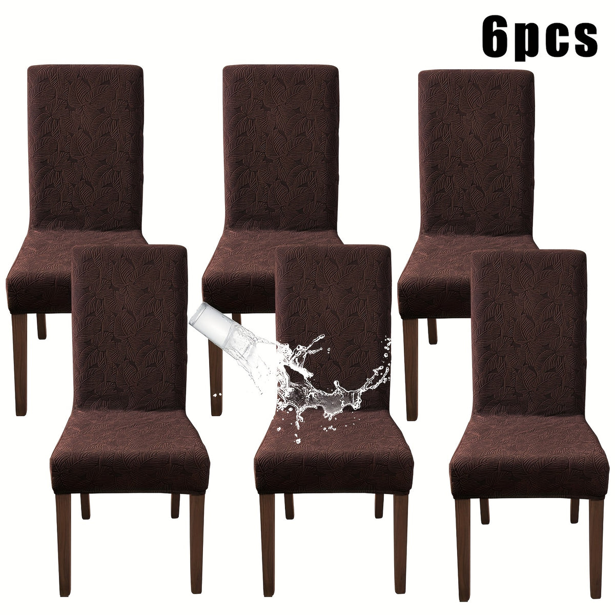 Dining Chair Covers 4/6pcs – Plant Print Stretch Parsons Chair Slipcovers 90% Polyester Elastic Band All-in-One Seat & Back Protector, Vintage Elegant Style for Kitchen Wedding Mother's Day Gift