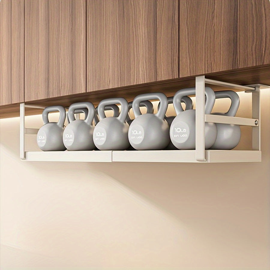 Expandable Cabinet Shelf Organizer Riser – Adjustable Height Kitchen Storage Rack for Pantry, Cupboard, Under Sink & Countertop | Heavy Duty Metal | Space Saver Stackable Shelf | Black & White