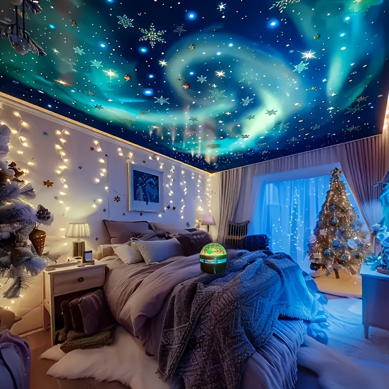 Star Projector Night Light Aurora Galaxy Projector with Remote 7 Lighting Effects – Bedroom Night Sky Projector for Kids Camping Party Christmas Halloween Gift