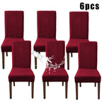 Dining Chair Covers 4/6pcs – Plant Print Stretch Parsons Chair Slipcovers 90% Polyester Elastic Band All-in-One Seat & Back Protector, Vintage Elegant Style for Kitchen Wedding Mother's Day Gift