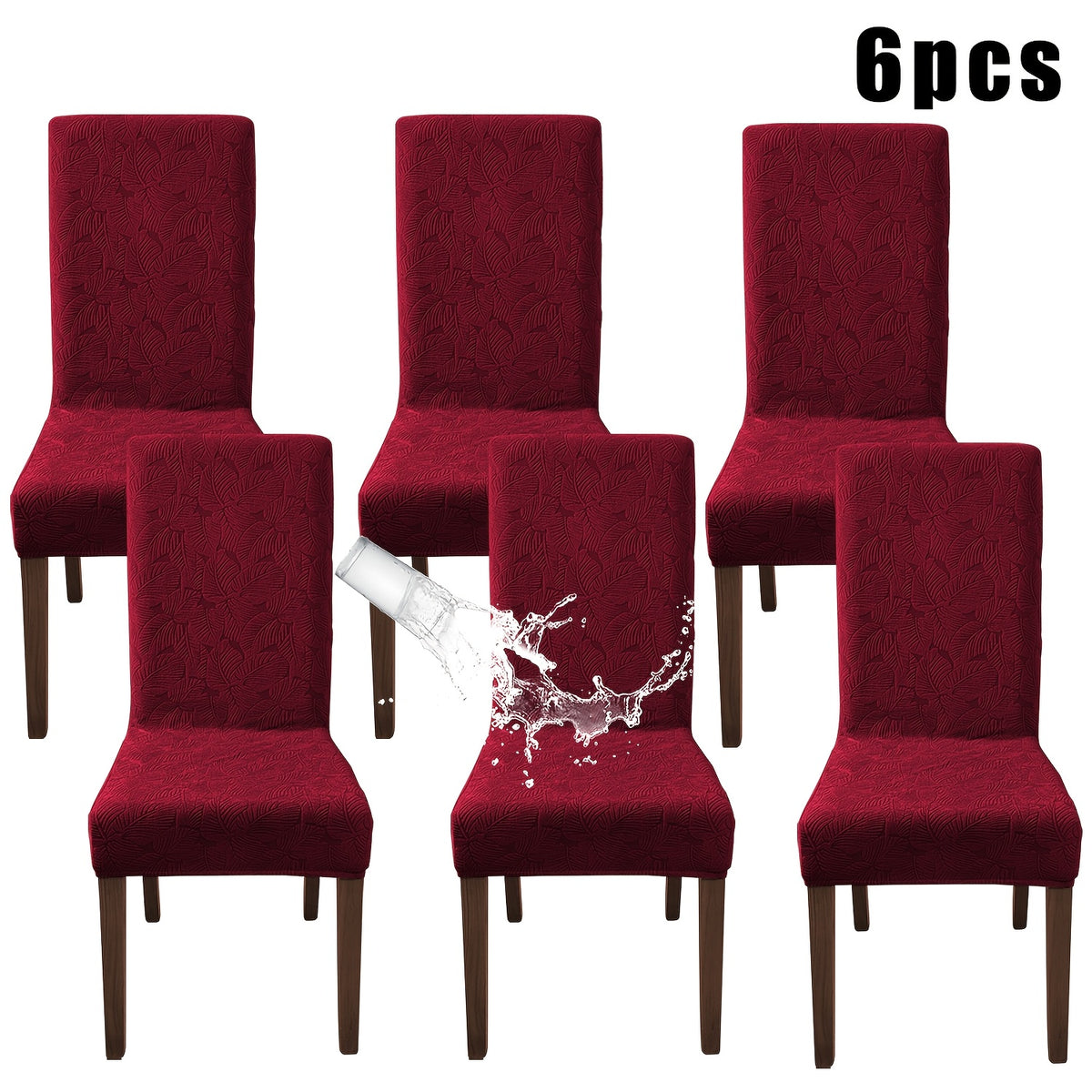 Dining Chair Covers 4/6pcs – Plant Print Stretch Parsons Chair Slipcovers 90% Polyester Elastic Band All-in-One Seat & Back Protector, Vintage Elegant Style for Kitchen Wedding Mother's Day Gift