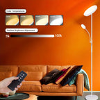 LED Torchiere Floor Lamp 27W+7W Dual Light with Reading Arm, 4 Color Temperatures, Dimmable, Remote & Touch Control – Home & Office Standing Lamp | Nuvia Haven