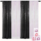 Sequin Backdrop Curtains 4 Panels 2FT x 8FT Glitter Party Decorations for Wedding Birthday Photo Booth Stage Background 30+ Colors