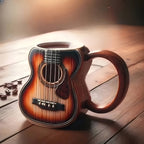 Musical Instrument Shaped Coffee Mug 11oz | Guitar & Drums Ceramic Cup Novelty Drinkware Perfect Gift for Music Lovers