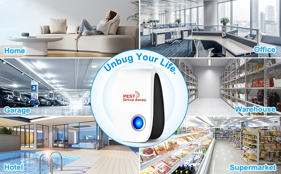 Ultrasonic Pest Control Device 2026 Upgraded Plug-In Repeller for Mosquitoes Mice Cockroaches Ants Spiders Fleas Chemical-Free Indoor Pest Repellent for Home Kitchen Office 4 6 8 Pack