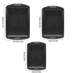 Non-Stick Baking Sheet Set with Silicone Handles – Heavy Carbon Steel Cookie Trays, Stackable, Assorted Sizes, 2/3/6/12/24 Pack for Baking & Roasting