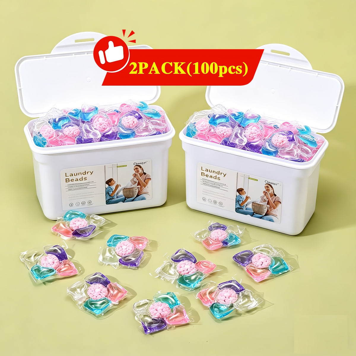 Fragrant Laundry Pods 5-in-1 and 7-in-1 Concentrated Long-Lasting Scent Soft Freshening Water-Soluble Dye-Free HE Compatible 30ct 45ct 50ct 100ct