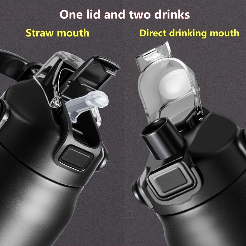 Large Capacity Vacuum Insulated Tumbler 1200ml/1500ml Stainless Steel - Leakproof Travel Mug Keeps Hot & Cold, for Travel Fitness Camping - Holiday Christmas Gift, 9 Colors