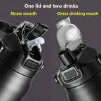 Large Capacity Vacuum Insulated Tumbler 1200ml/1500ml Stainless Steel - Leakproof Travel Mug Keeps Hot & Cold, for Travel Fitness Camping - Holiday Christmas Gift, 9 Colors