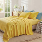 Deep Pocket Bed Sheet Set 3/4 Pcs Cooling Soft Breathable Fade-Resistant Bedding – All-Season Comfort for Twin Full Queen King, 9 Colors, Dorms & Guest Rooms