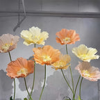 Super Large Poppy Artificial Paper Flowers 1pc – Oversized Handcrafted Paper Art Flower for Wedding Scene, Shop Window & Home Decor, Fake Floral Centerpiece Decoration
