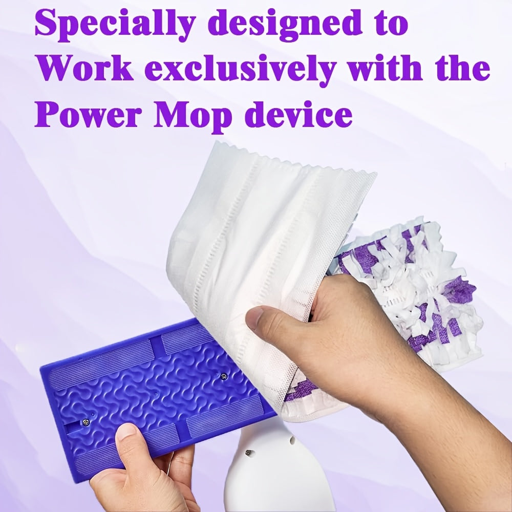 Disposable Mop Pads 49 Pack, Thickened Multi-Surface Replacement Refills Compatible with Swiffer PowerMop, Household Floor Cleaning Pads for All Finished Floors (Mop Rod Not Included)