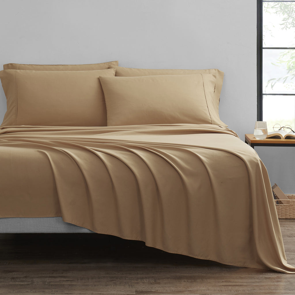 Bamboo Blend Cooling Sheet Set 6-Piece 2000 Thread Count Satin | Deep Pocket 16" Hypoallergenic Breathable Bed Sheets, Twin Full Queen King Cal King, 20 Colors