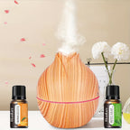 130ml Ultrasonic Essential Oil Diffuser Humidifier USB 7-Color LED 4H Timer with Peppermint Orange Oils for Bedroom Office Spa 3 Styles