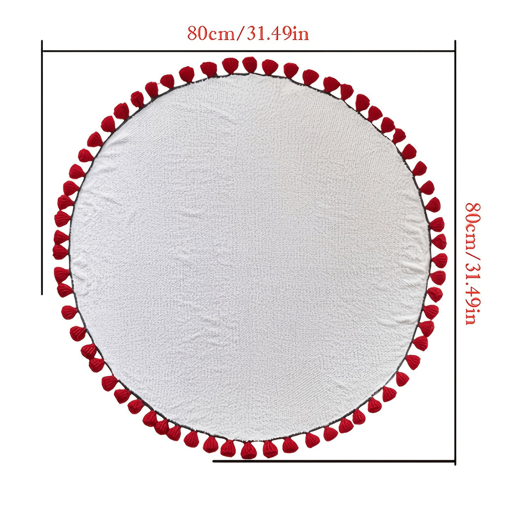 Rose Bouquet Blanket – 31.5inch 52-Flower Soft Throw with Gift Bag, 4 Colors, Romantic Gift for Valentine's Day Birthday Wedding